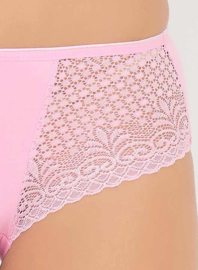 كلوفيا طقم سراويل داخلية هيبستر بتفاصيل دانتيل من 3 قطع